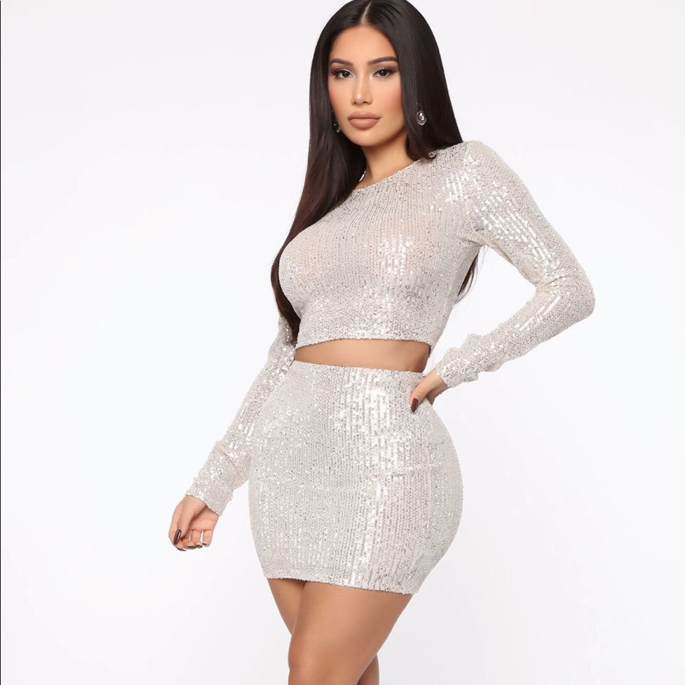 🚫SOLD🚫 Fashion Nova Sparkle Mami Sequin Set